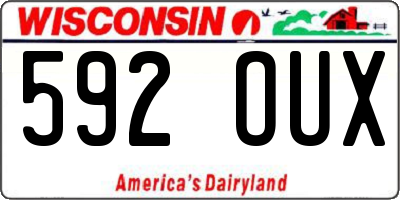 WI license plate 592OUX