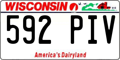 WI license plate 592PIV