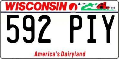 WI license plate 592PIY