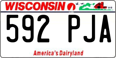WI license plate 592PJA