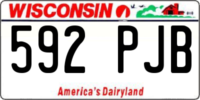 WI license plate 592PJB