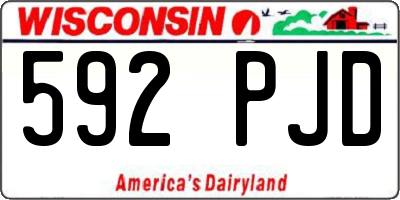 WI license plate 592PJD