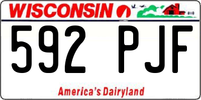 WI license plate 592PJF