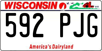 WI license plate 592PJG