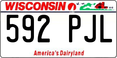 WI license plate 592PJL