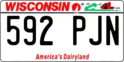 WI license plate 592PJN