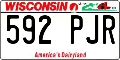 WI license plate 592PJR