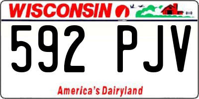 WI license plate 592PJV