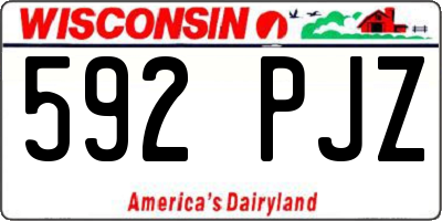 WI license plate 592PJZ