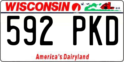 WI license plate 592PKD