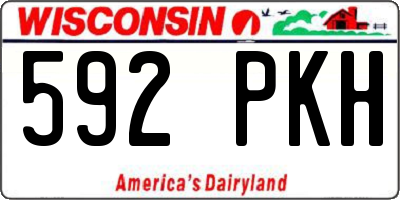 WI license plate 592PKH