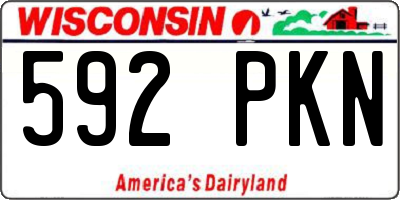WI license plate 592PKN