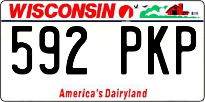 WI license plate 592PKP