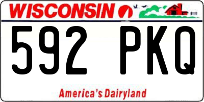 WI license plate 592PKQ