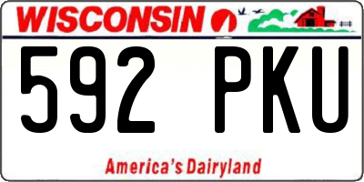 WI license plate 592PKU