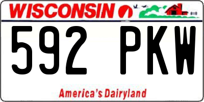 WI license plate 592PKW