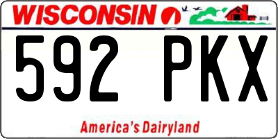 WI license plate 592PKX