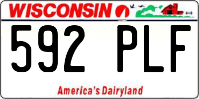 WI license plate 592PLF