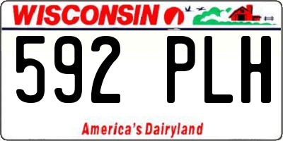 WI license plate 592PLH