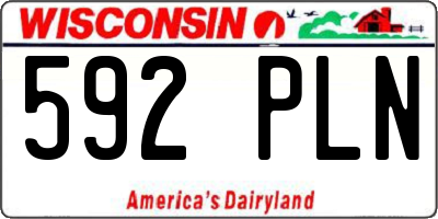 WI license plate 592PLN