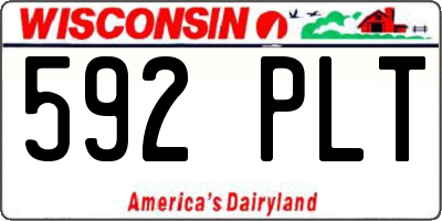WI license plate 592PLT