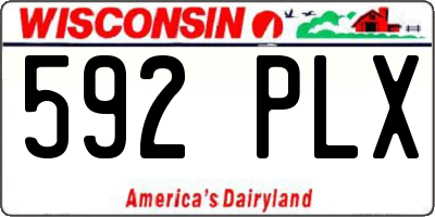 WI license plate 592PLX