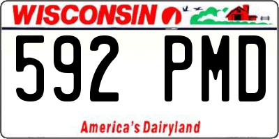 WI license plate 592PMD