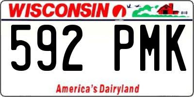 WI license plate 592PMK
