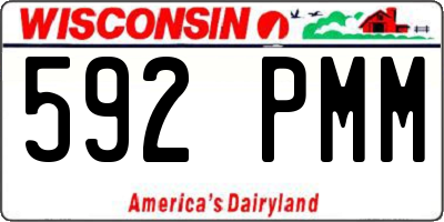 WI license plate 592PMM