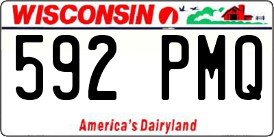 WI license plate 592PMQ