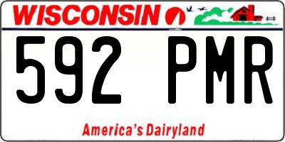 WI license plate 592PMR