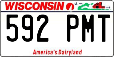 WI license plate 592PMT
