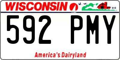 WI license plate 592PMY