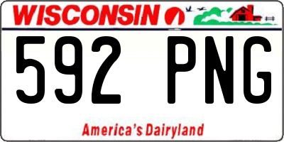 WI license plate 592PNG