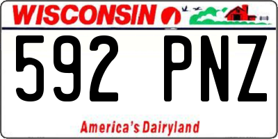 WI license plate 592PNZ