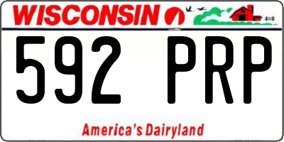 WI license plate 592PRP