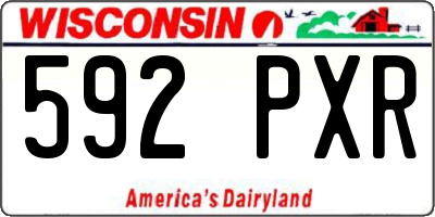 WI license plate 592PXR