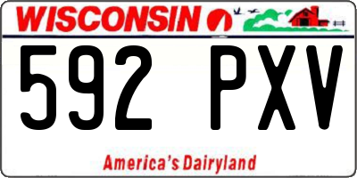 WI license plate 592PXV