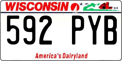 WI license plate 592PYB