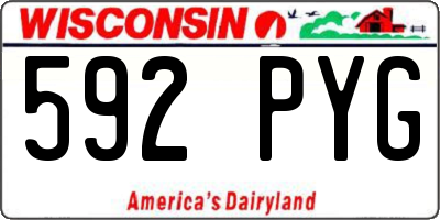 WI license plate 592PYG