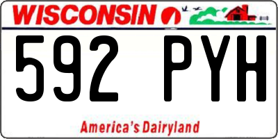WI license plate 592PYH