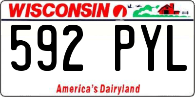 WI license plate 592PYL