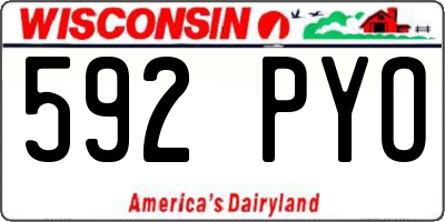 WI license plate 592PYO