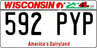 WI license plate 592PYP