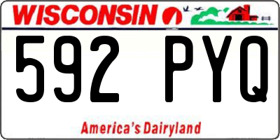 WI license plate 592PYQ