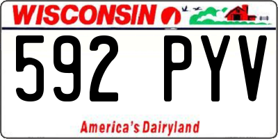 WI license plate 592PYV