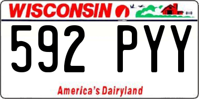 WI license plate 592PYY