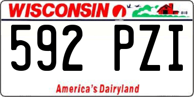 WI license plate 592PZI