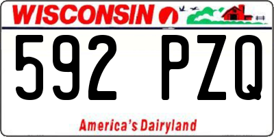 WI license plate 592PZQ