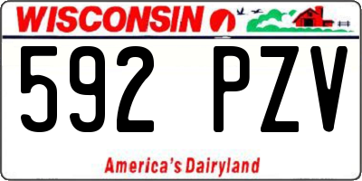 WI license plate 592PZV